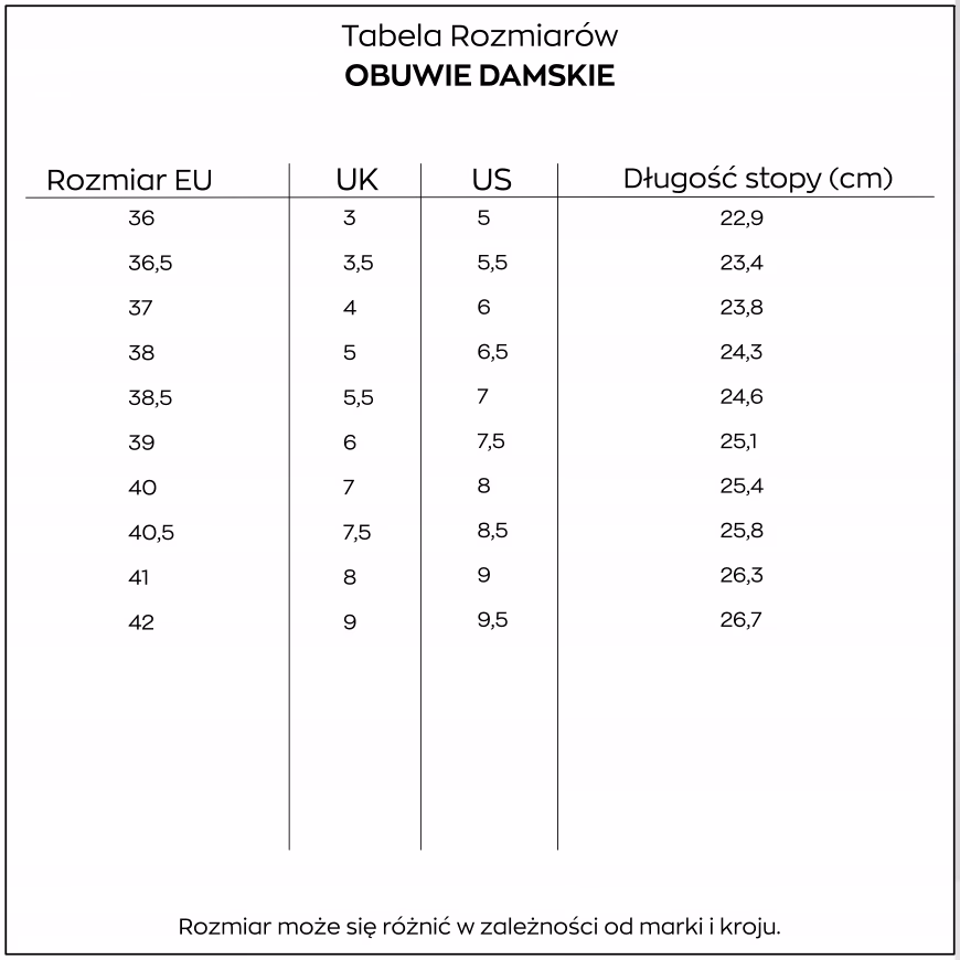 Jak wybrać rozmiar obuwia?