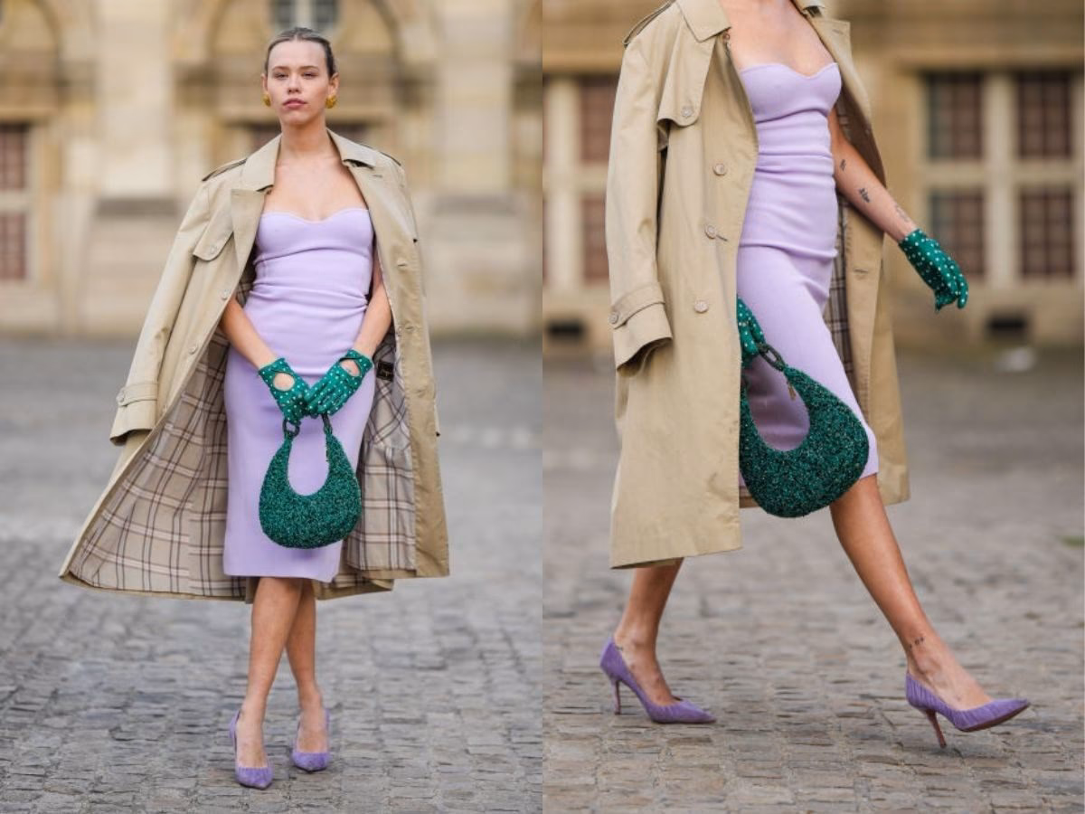 Jakie buty pasują do fioletowej sukienki?