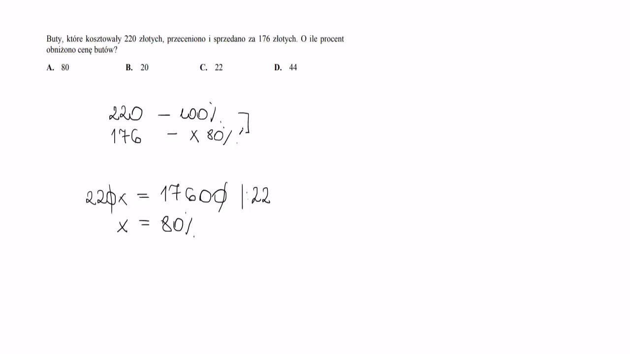 Jak obliczyć procent obniżki?
