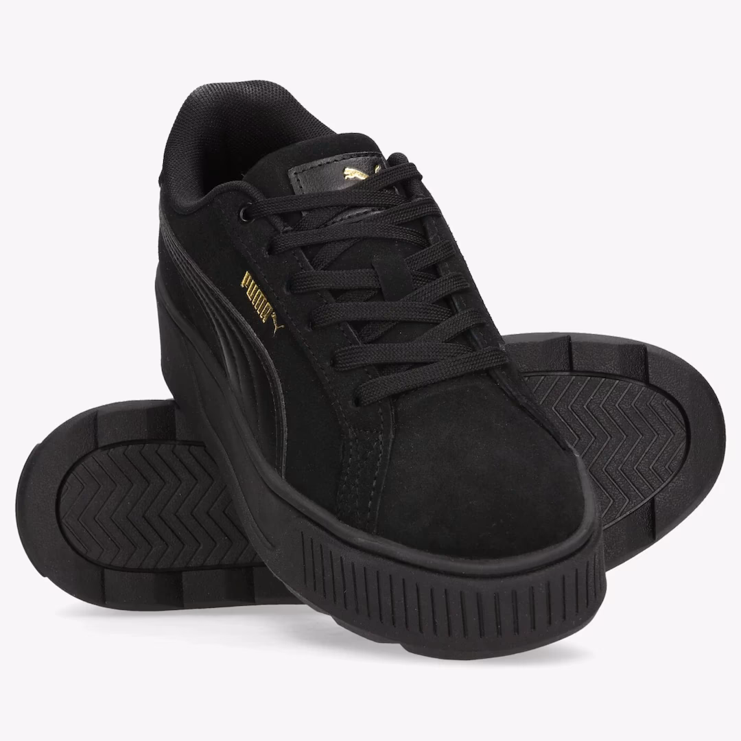 Do czego pasują czarne zamszowe buty Puma?