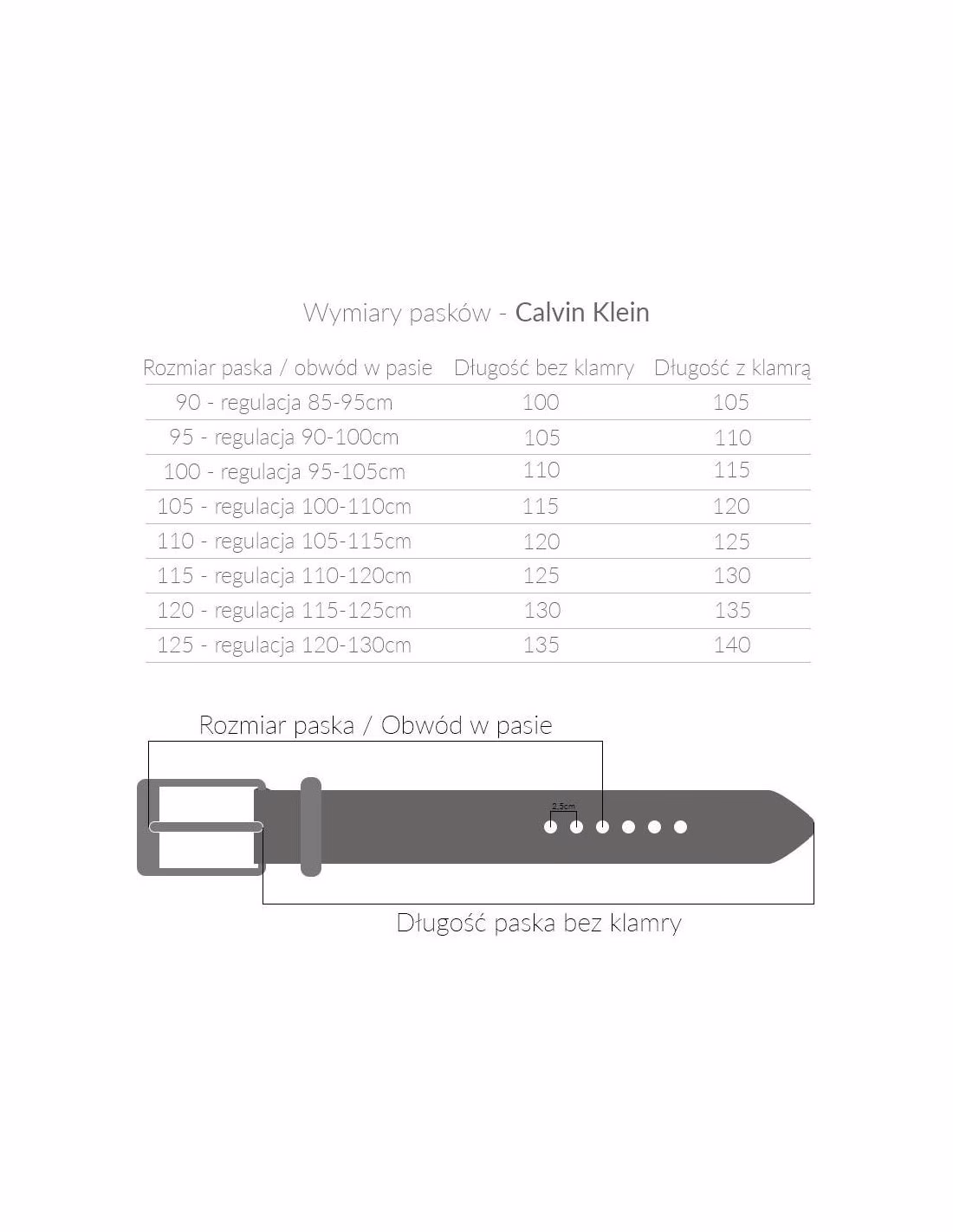 Jakie są rozmiary butów Calvin Klein?