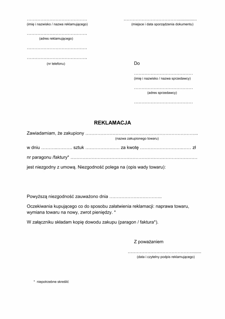 Jak złożyć reklamację butów zakupionych online?