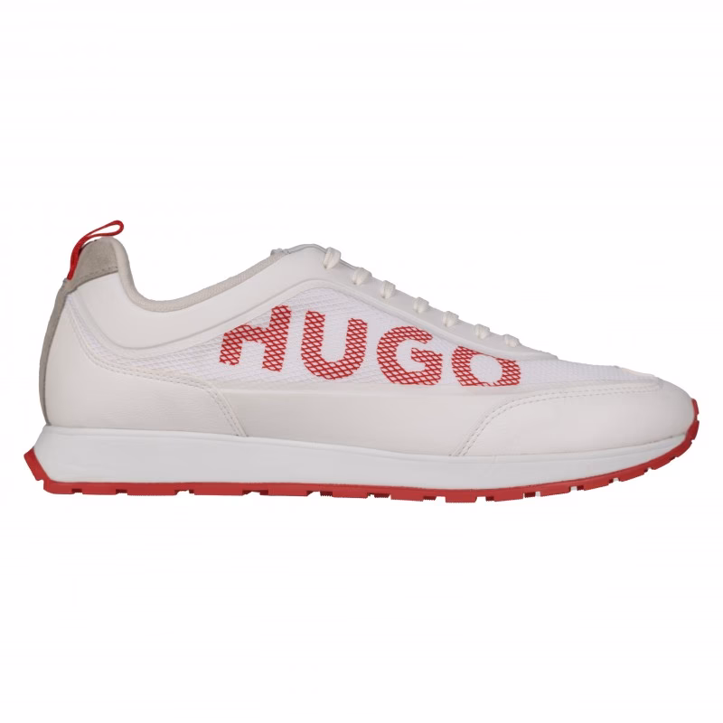Z jakich materiałów wykonane są białe buty Hugo Boss męskie?