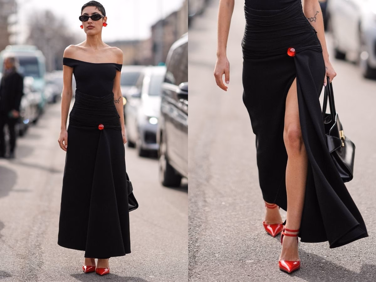 Jakie buty do czarnej sukienki na wesele gość?