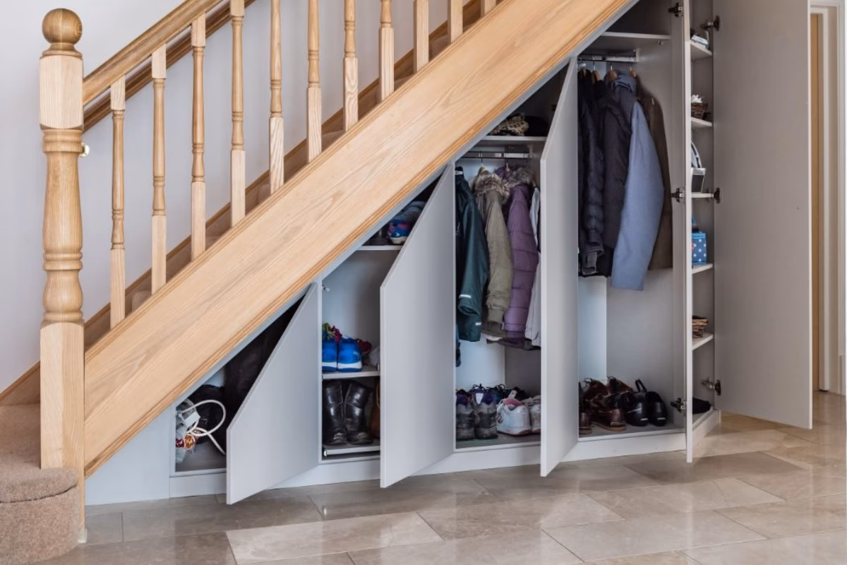 Jak zrobić półki pod schodami?