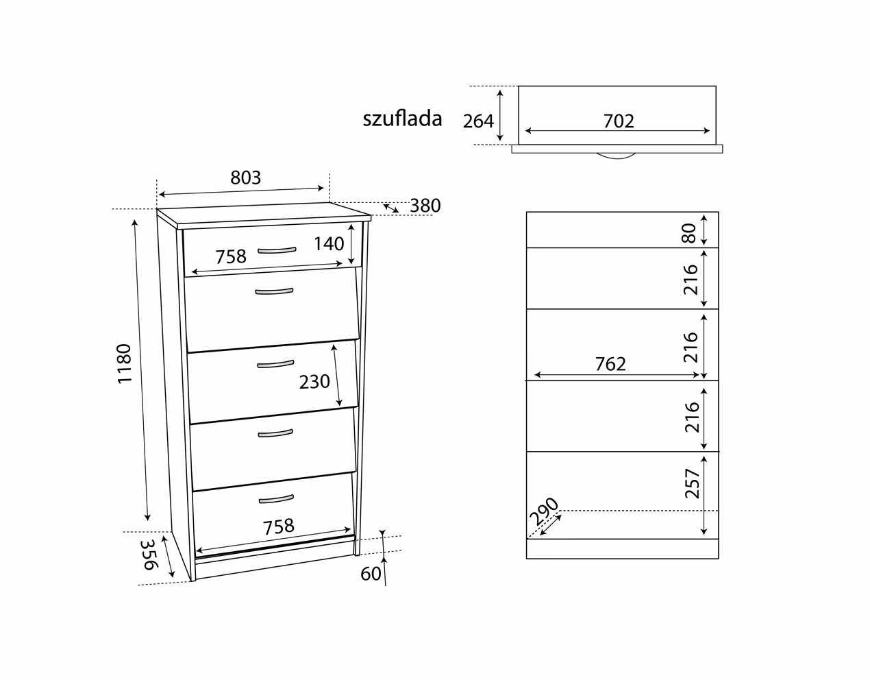 Jaka jest standardowa wysokość szafki na buty?